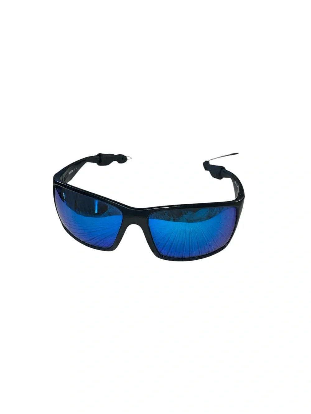 Costa Del Mar Reefton XL Polarized Sunglasses Blue Mirror Lens Black Frame